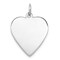 Sterling Silver Heart Charm 0.035" 16.8mm Jewerly 21mm x 18mm